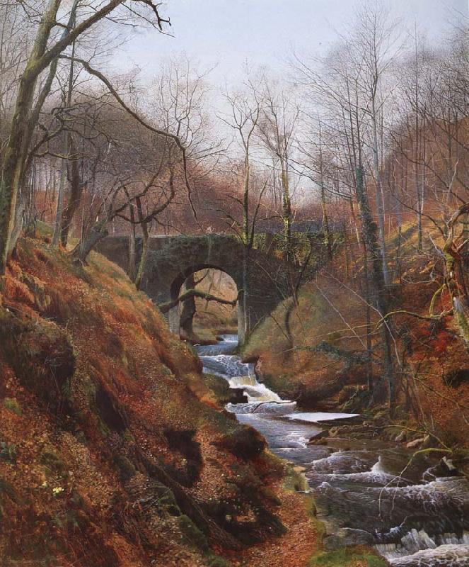 Atkinson Grimshaw Ghyll Beck Barden Yorkshire Early Spring